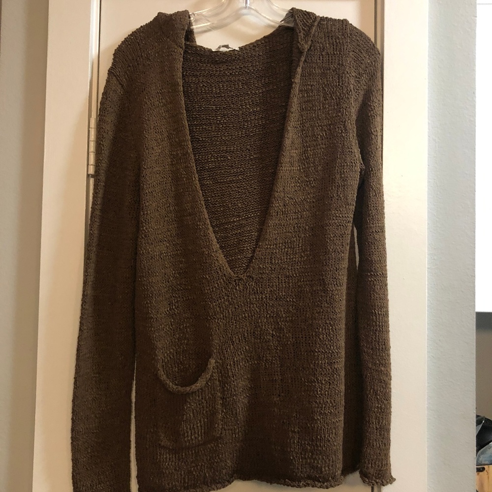 Brown Hood Sweater